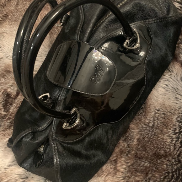 DOLCE GABBANA CALF HAIR PATENT BAG - Picture 3 of 8